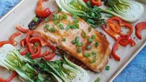 Teriyaki Salmon & Baby Bok Choy | Healthy Sheet Pan Dinner | Chef Ronnie Woo