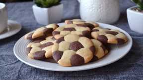 Very simple and delicious two-color cookies! Quick and tasty recipe