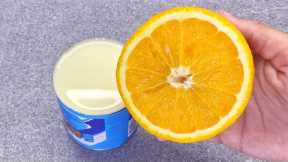 Mix condensed milk with orange for a super delicious dessert!